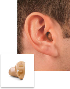 Completely in the Canal Hearing Aid CIC style hearing aid in ear