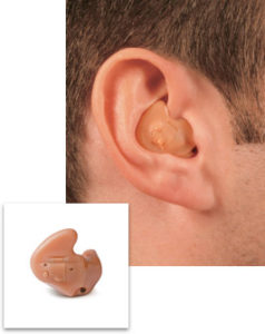In The Ear Hearing Aid ITE style hearing aid in ear