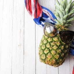 Pineapple wearing sunglasses